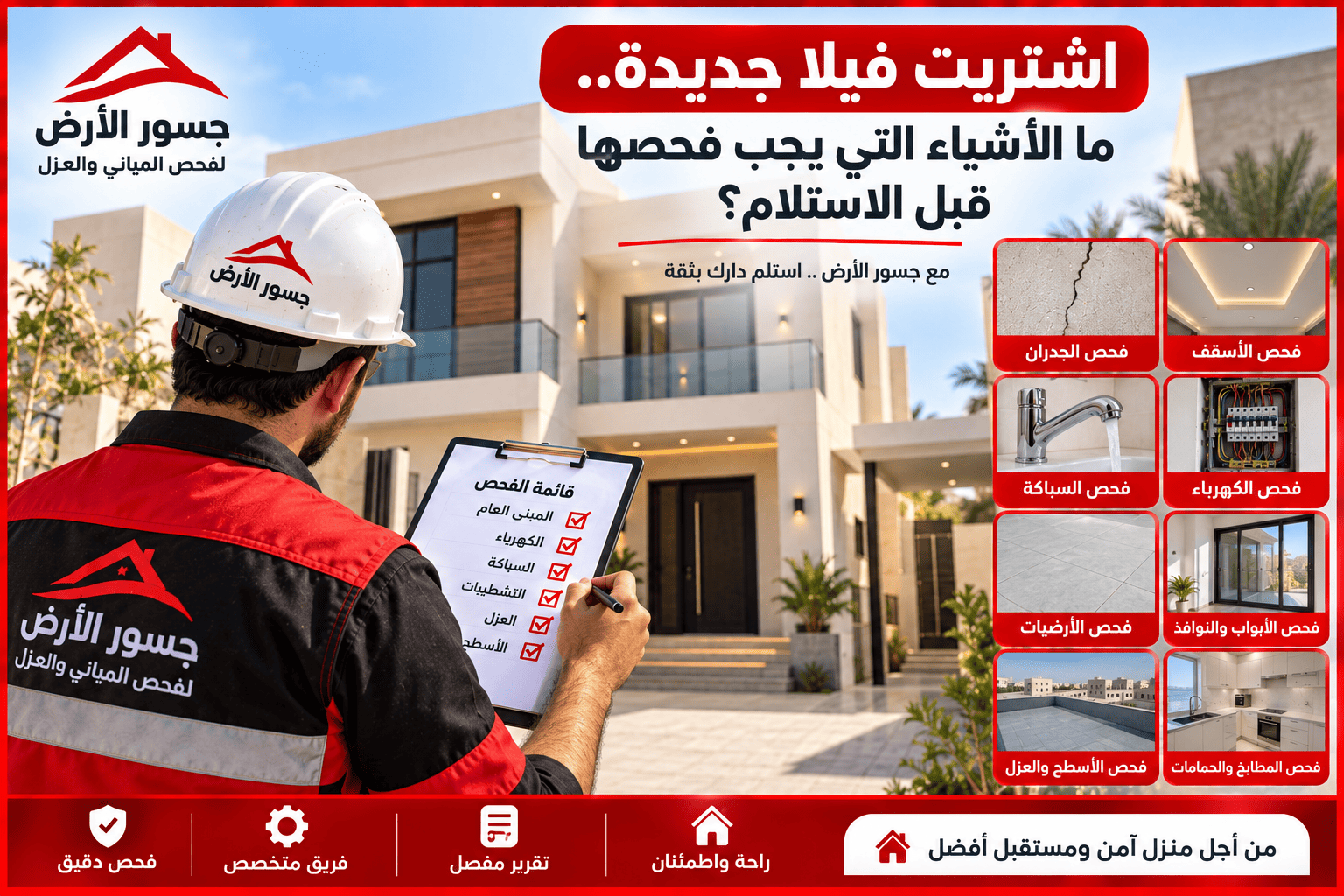 اشتريت فيلا جديدة.. ما الأشياء التي يجب فحصها قبل الاستلام؟